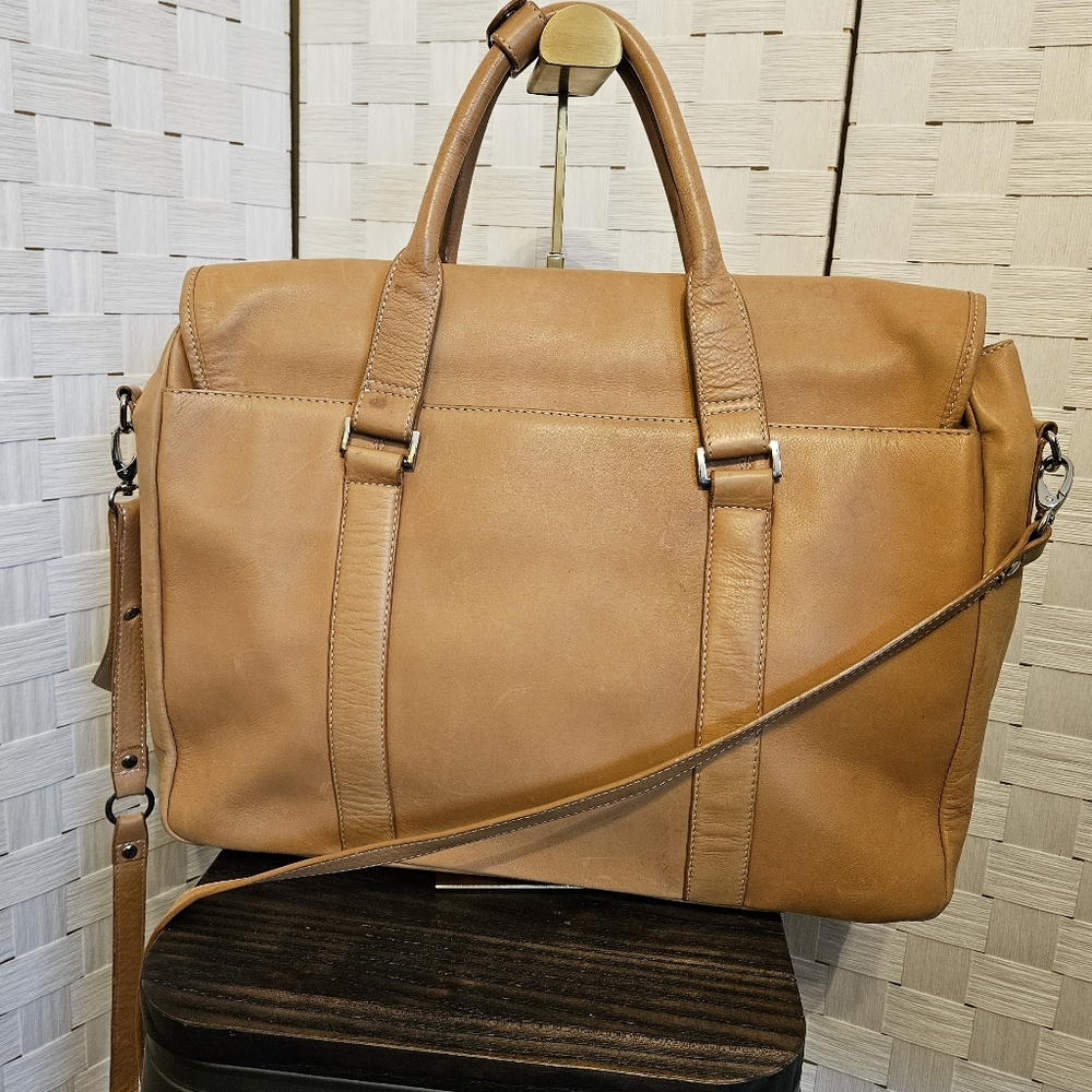 Osgoode Marley Tan Leather Work Bag - Picture 2 of 11